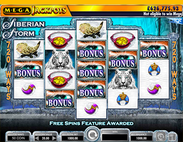 Siberian Storm Free Spins Bonus
