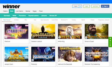 Winner Casino jackpot games