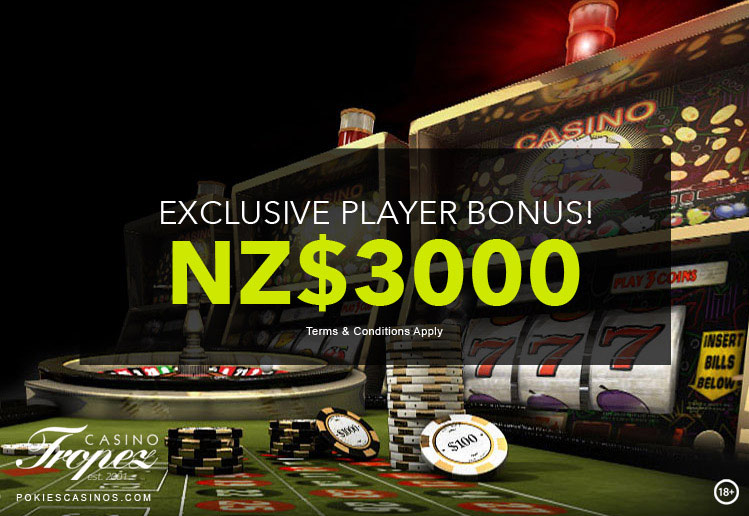 NZ$3000 Deposit Bonus Casino Tropez