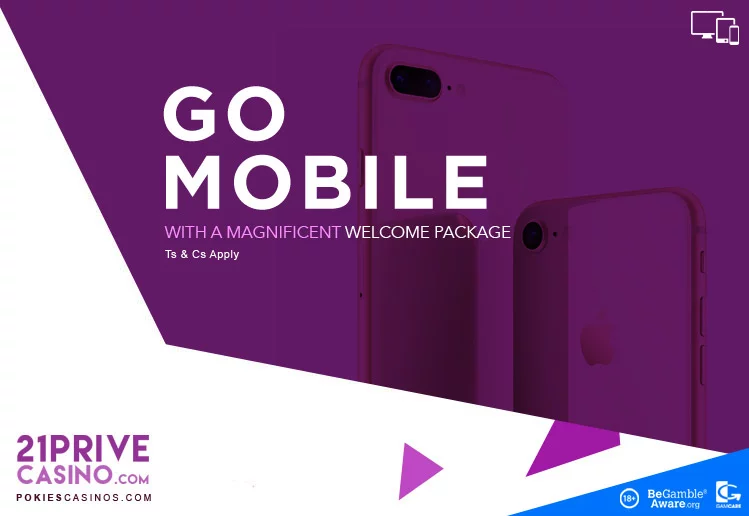 21Prive great Welcome Package For Mobile Players
