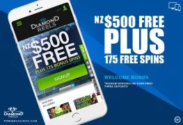 Diamond Reels Mobile Casino Welcome Package Offer