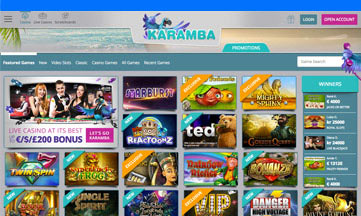 Karamba Casino website