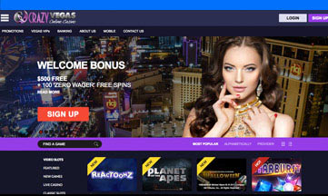 Crazy Vegas casino website