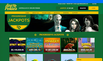 Ace Pokies Casino website
