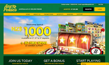 Ace Pokies Casino website
