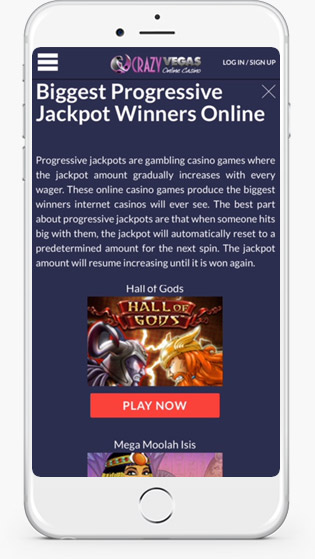 Crazy Vegas jackpot games