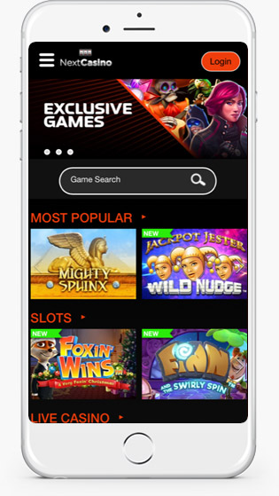Next Casino jackpot games