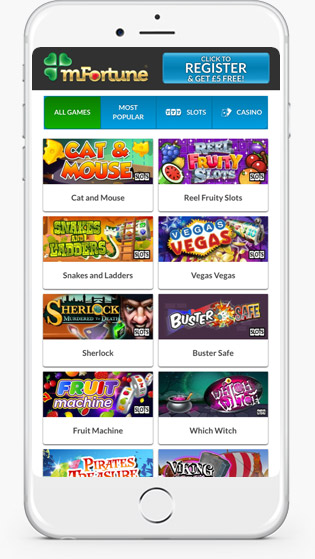 mFortune Mobile casino website