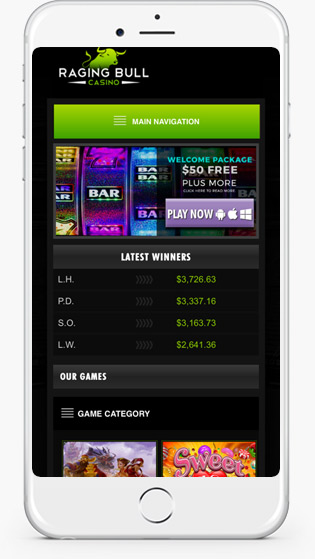 Raging Bull casino mobile play
