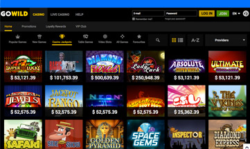 go wild casino website