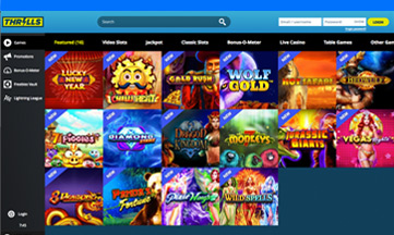 Thrills Casino featured pokie games