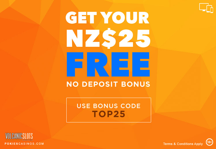 Volcanic Slots Offers An Exclusive Nz 25 Free No Deposit Bonus