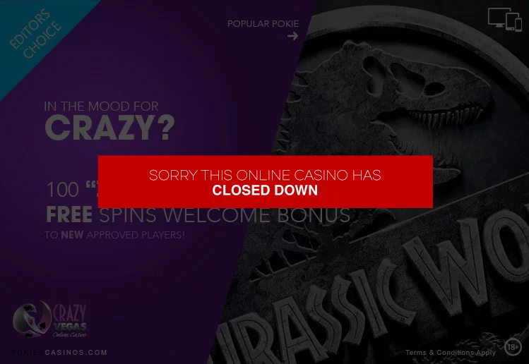 Crazy Vegas Crazy Vegas Casino Closed