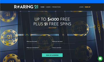Roaring 21 Casino official website