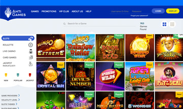 AHTI Games Casino featured pokie games