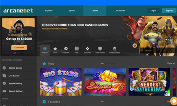 ArcaneBet Casino official website