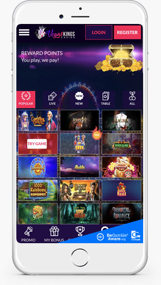 Vegas Kings mobile play